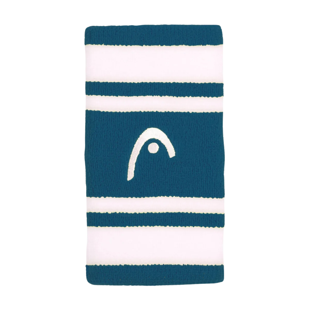 Poignets Éponge Head 5" Striped Bleu Foncé/Blanc x2