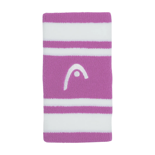 Poignets Éponge Head 5" Striped Rose/Blanc x2