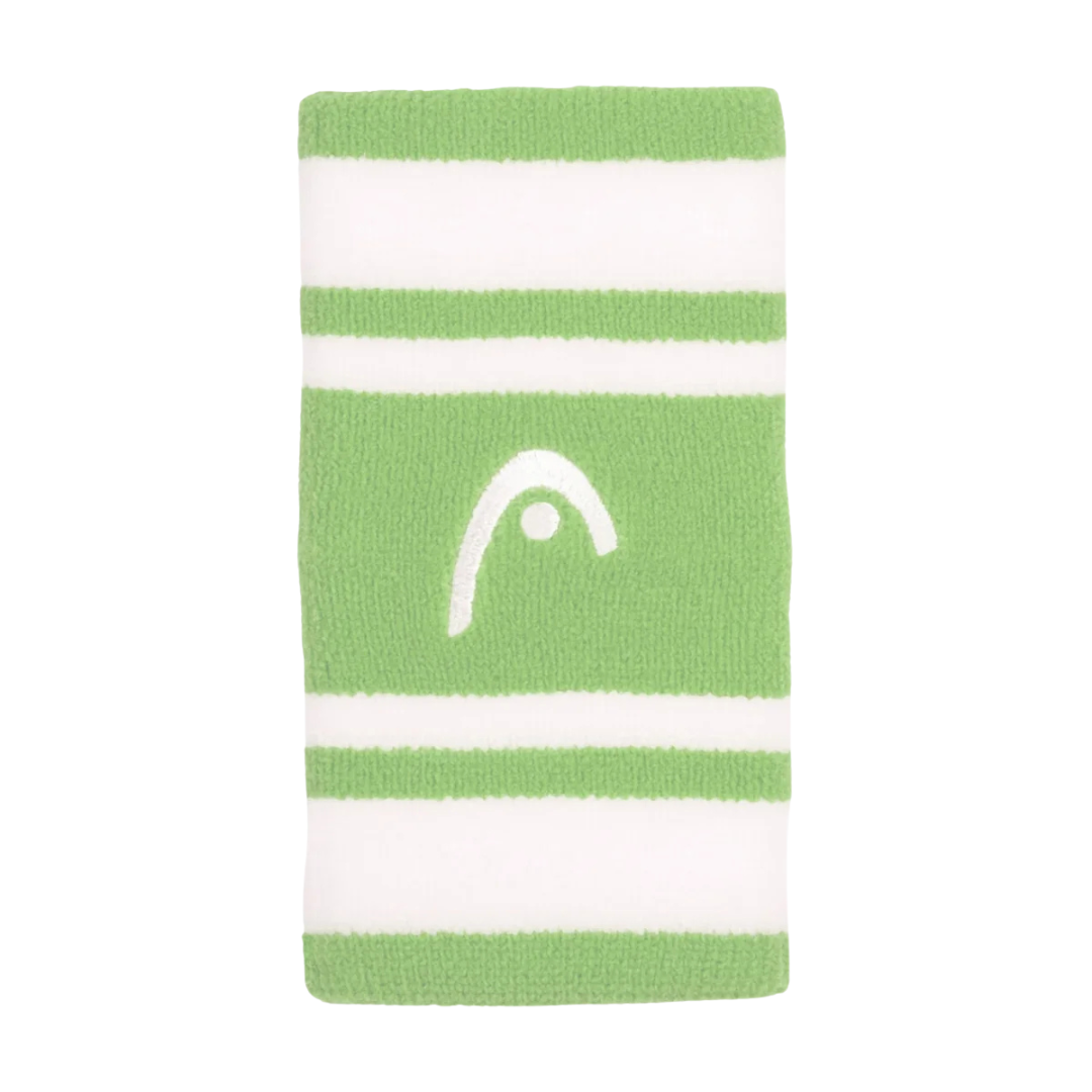 Poignets Éponge Head 5" Striped Vert/Blanc x2