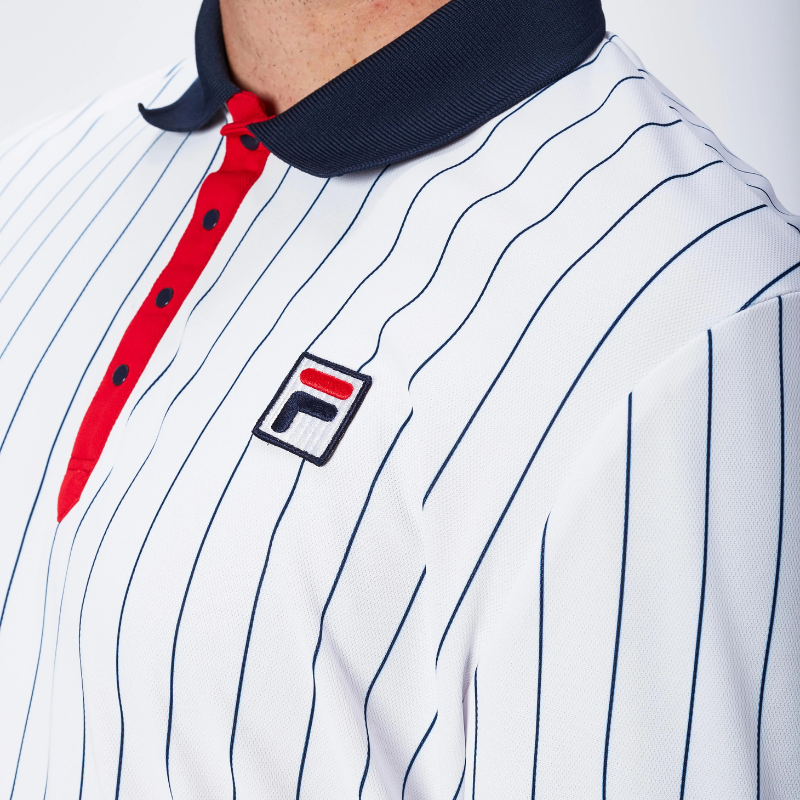 Polo Fila Stripes Blanc