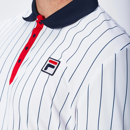 Polo Fila Stripes Blanc
