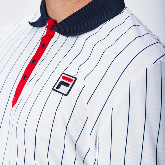 Polo Fila Stripes Blanc