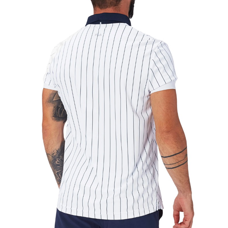 Polo Fila Stripes Blanc
