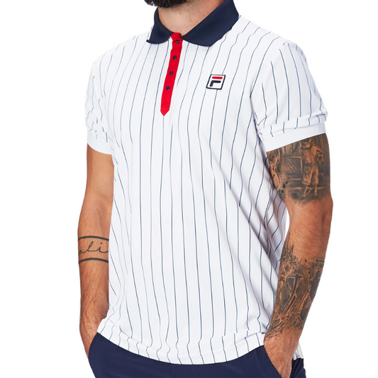 Polo Fila Stripes Blanc