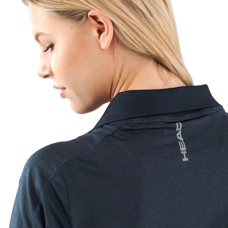 Polo Head Padel Tech Bleu Marine Femme