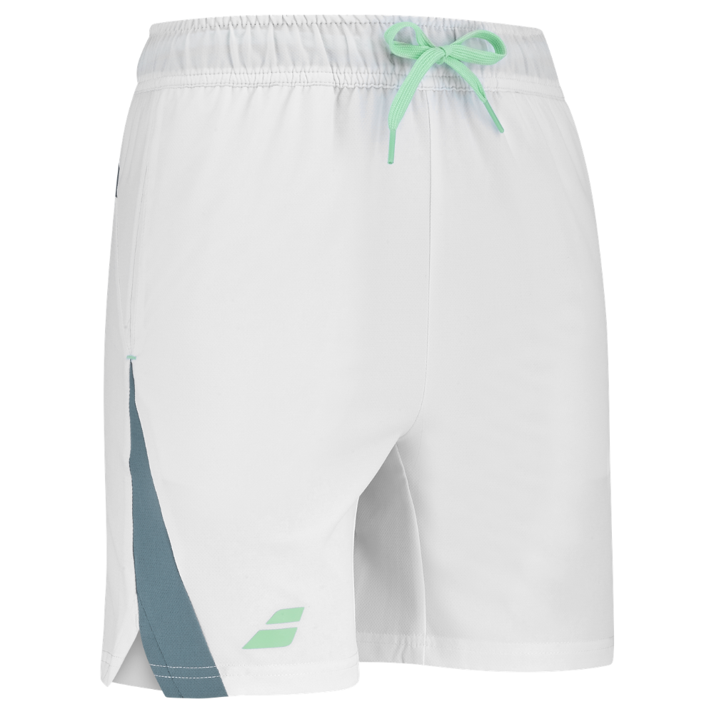 Short Babolat Play Blanc/Bleu Junior Boy - Esprit Padel Shop