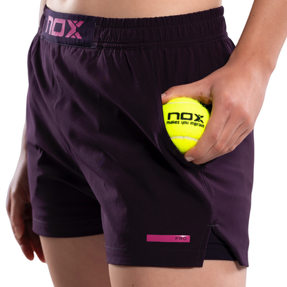 Short Nox Pro Violet Femme