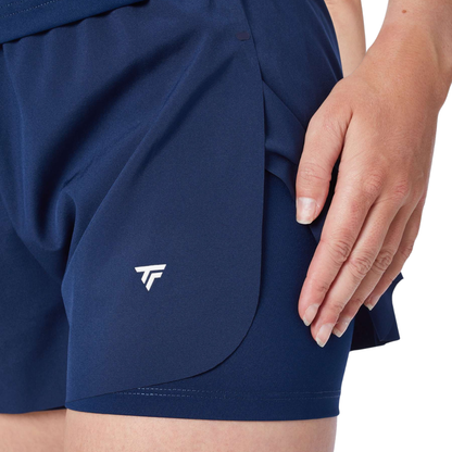 Short Tecnifibre Team Stretch Bleu Marine Femme