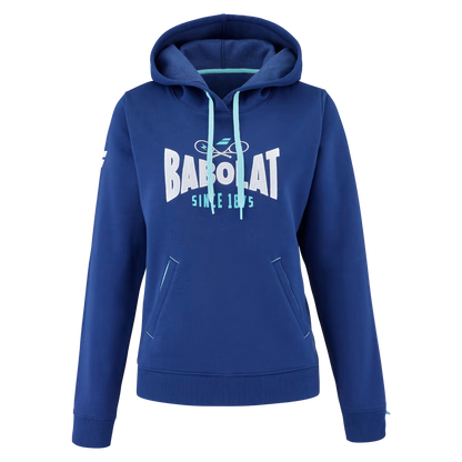 Sweat Babolat Exercise Hood Logo Bleu Femme