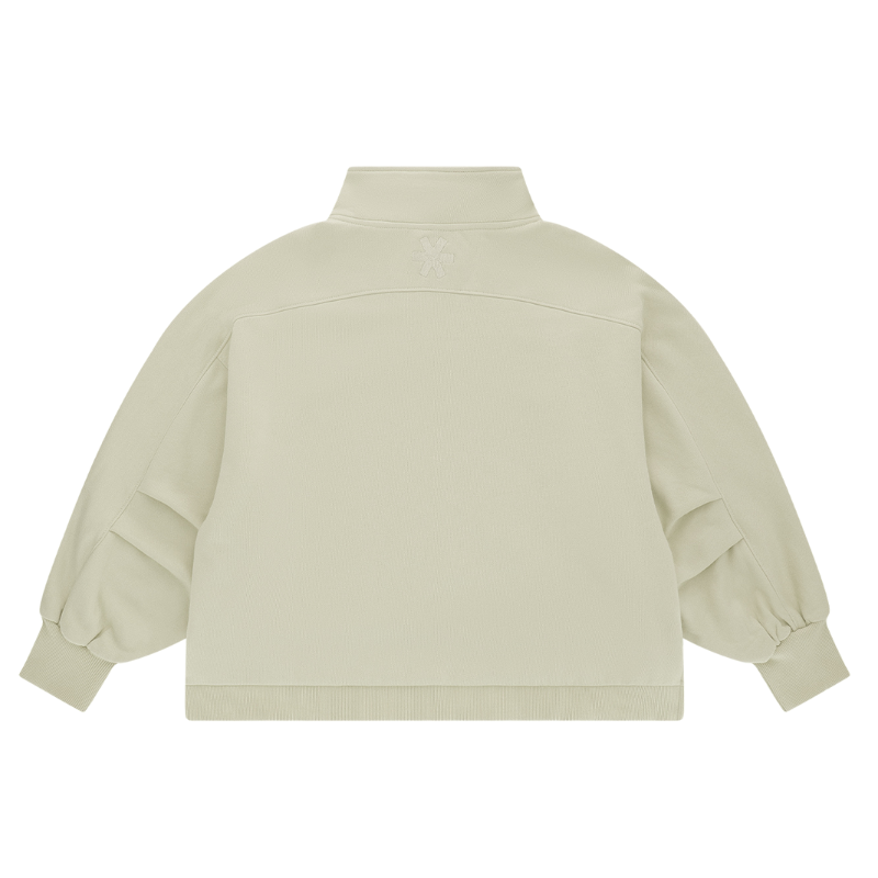 Pull Osaka Cropped Half Zip Beige Femme