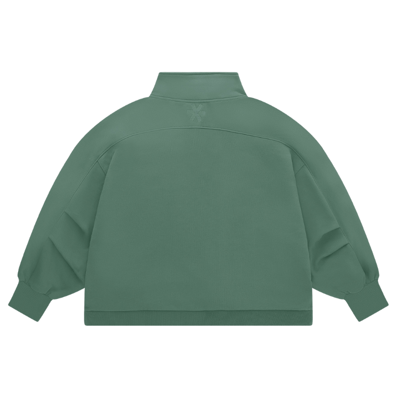 Pull Osaka Cropped Half Zip Vert Femme