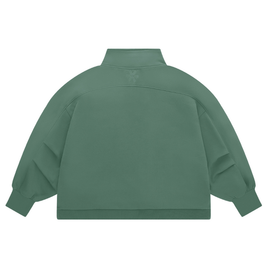 Pull Osaka Cropped Half Zip Vert Femme
