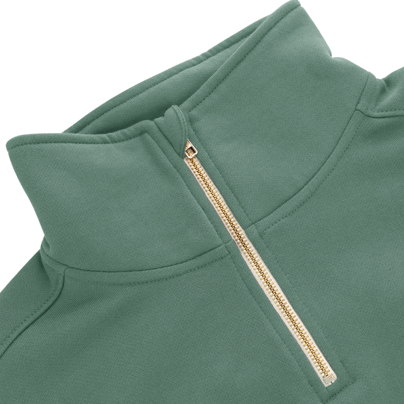 Pull Osaka Cropped Half Zip Vert Femme