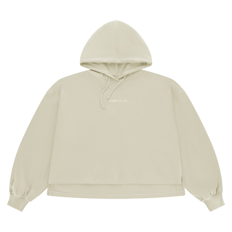 Sweat Osaka Cropped Hoodie Beige Femme