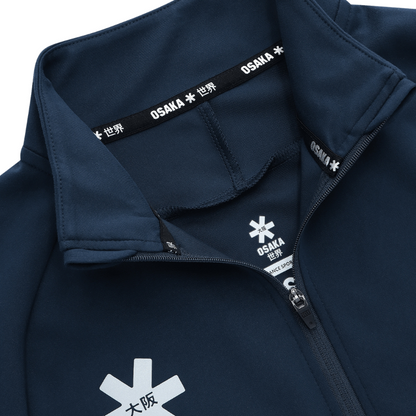 Pull Osaka Half Zip Bleu Marine Femme