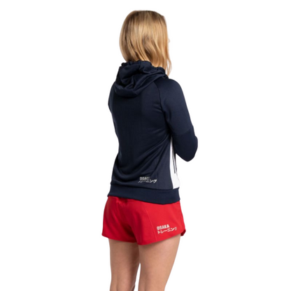 Sweat Osaka Training Zip avec capuche Bleu marine Femme
