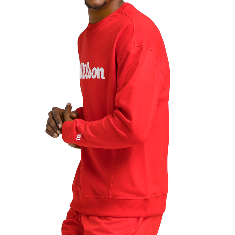 Pull Wilson Team Crewneck Script Rouge