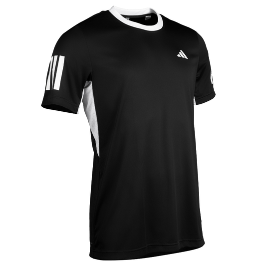 T-shirt Adidas Club 3 Stripes Noir/Blanc