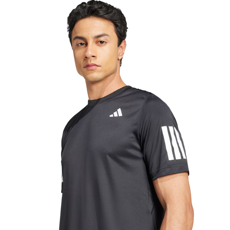 T-shirt Adidas Club 3 Stripes Noir