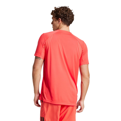 T-shirt Adidas Club 3 Stripes Tee Rouge