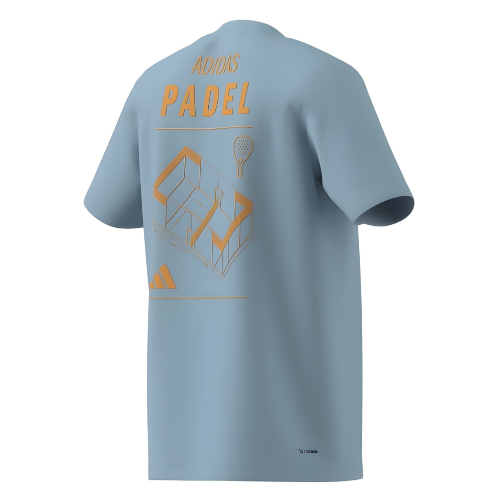 T-shirt Adidas Padel Cat Bleu/Orange