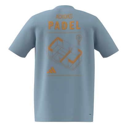 T-shirt Adidas Padel Cat Bleu/Orange