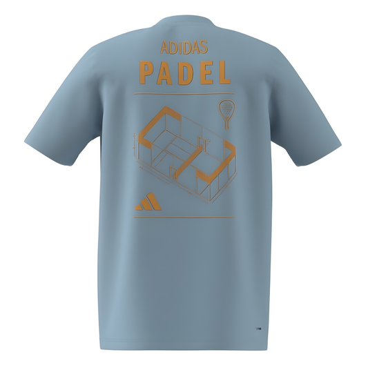 T-shirt Adidas Padel Cat Bleu/Orange