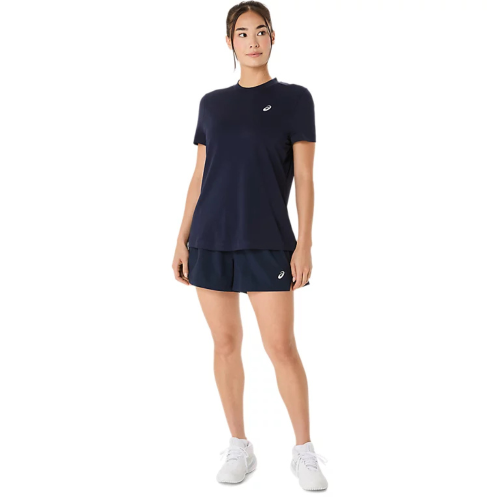 T-shirt Asics Court Bleu Marine Femme