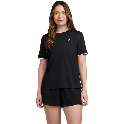 T-shirt Asics Court Noir Femme 2027 - Esprit Padel Shop