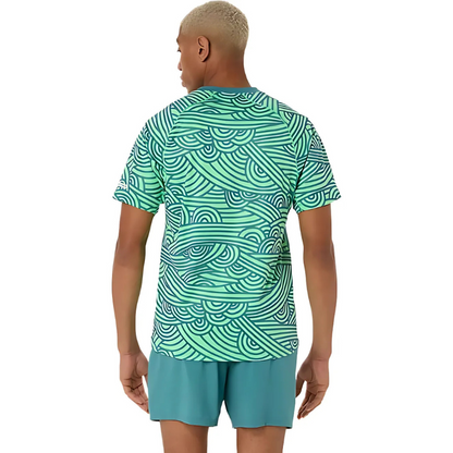 T-shirt Asics Padel Court All Over Print Bleu