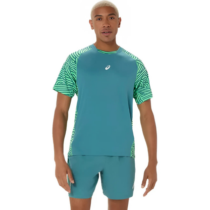 T-shirt Asics Padel Court All Over Print Bleu