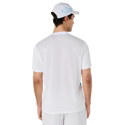 T-shirt Asics Padel Printed Blanc/Bleu - Esprit Padel Shop