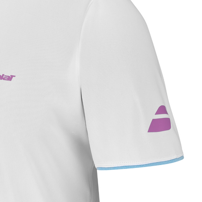 T-shirt Babolat Crew Neck Tee Lebron Blanc