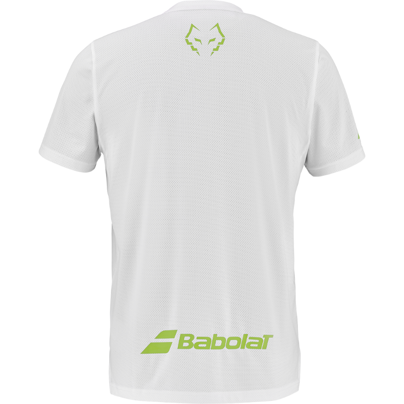 T-shirt Babolat Crew Neck Tee Lebron Blanc/Vert