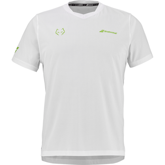 T-shirt Babolat Crew Neck Tee Lebron Blanc/Vert