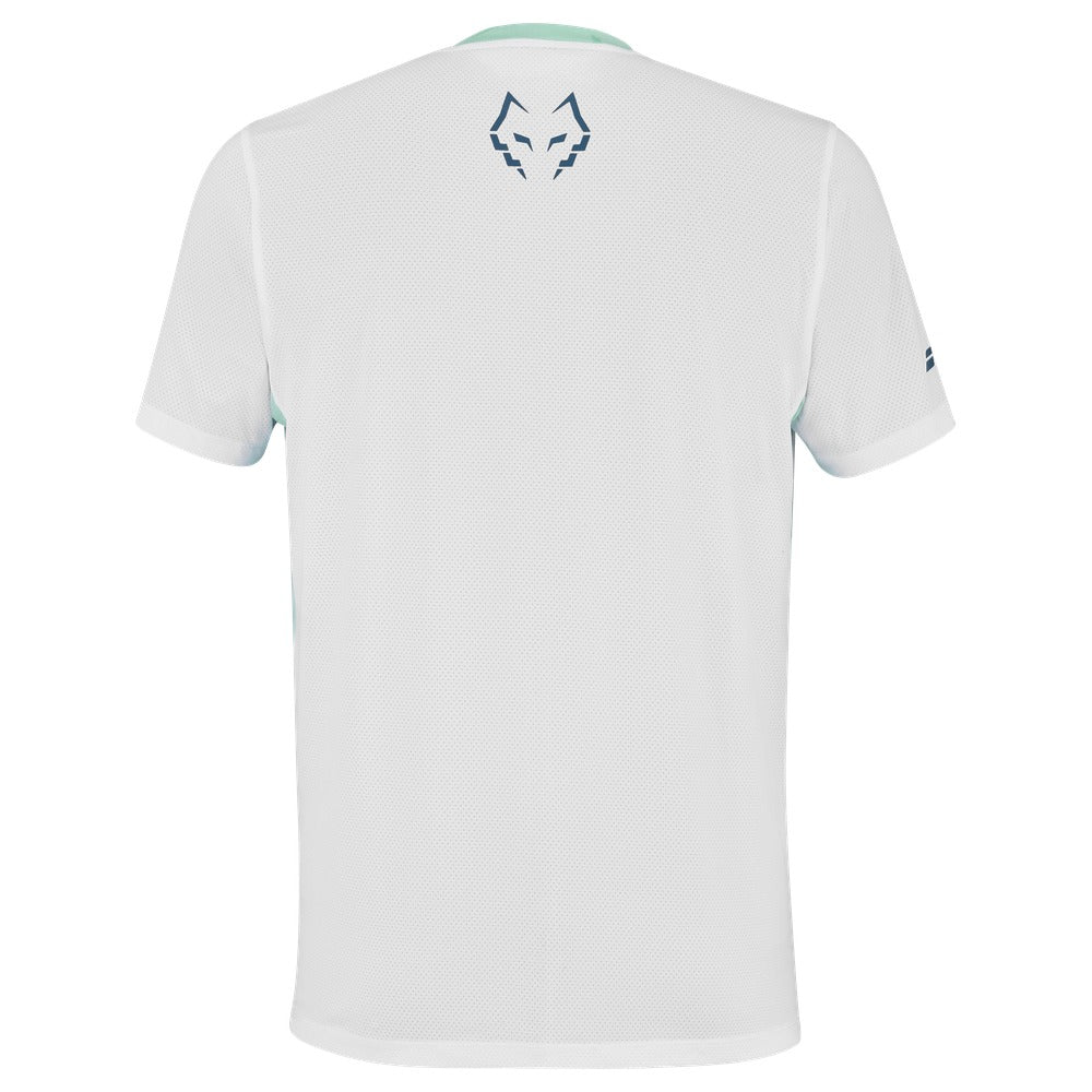 T-shirt Babolat Crew Neck Tee Lebron Blanc/Bleu - Esprit Padel Shop