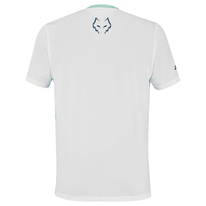 T-shirt Babolat Crew Neck Tee Lebron Blanc/Bleu - Esprit Padel Shop