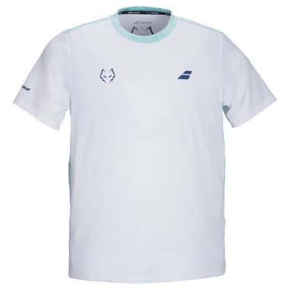 T-shirt Babolat Crew Neck Tee Lebron Blanc/Bleu - Esprit Padel Shop