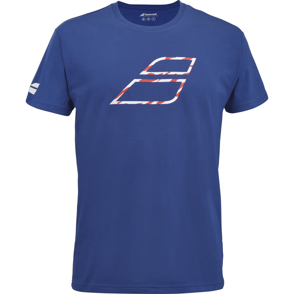 T-shirt Babolat Exercise Big Flag Tee Bleu 2024