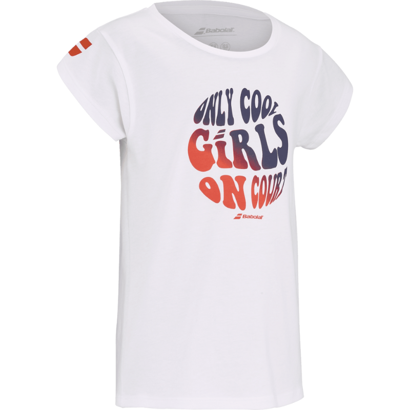 T-shirt Babolat Exercise Cotton Tee Blanc Junior Girl