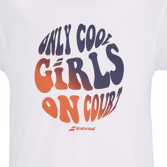 T-shirt Babolat Exercise Cotton Tee Blanc Junior Girl
