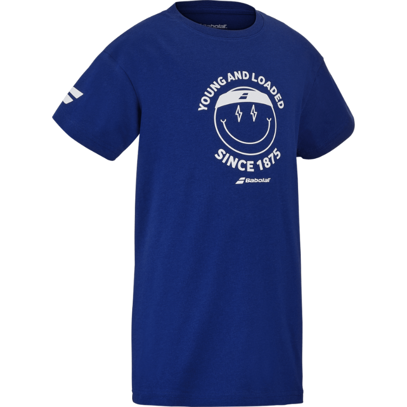 T-shirt Babolat Exercise Cotton Tee Bleu Junior Boy
