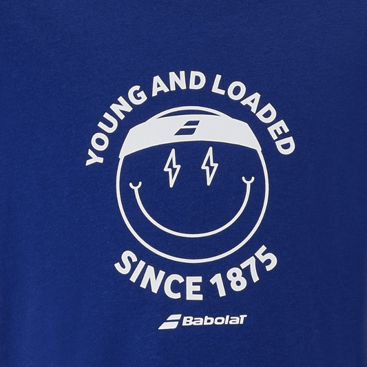 T-shirt Babolat Exercise Cotton Tee Bleu Junior Boy