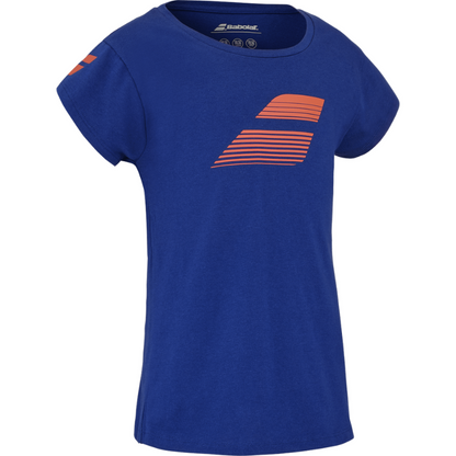 T-shirt Babolat Exercise Cotton Tee Bleu Junior Girl