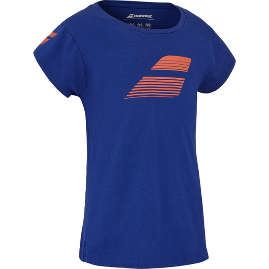 T-shirt Babolat Exercise Cotton Tee Bleu Junior Girl