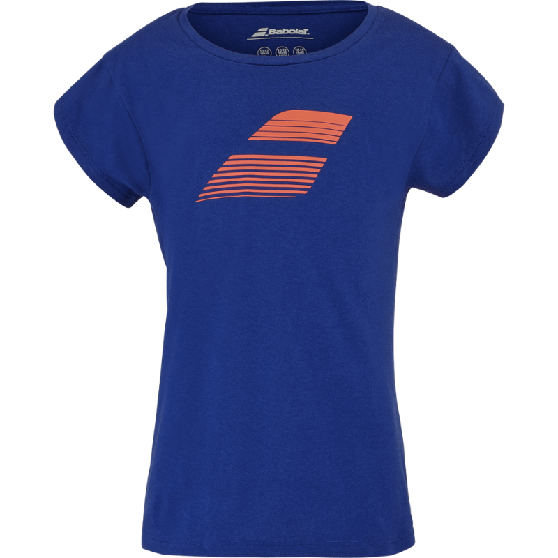 T-shirt Babolat Exercise Cotton Tee Bleu Junior Girl