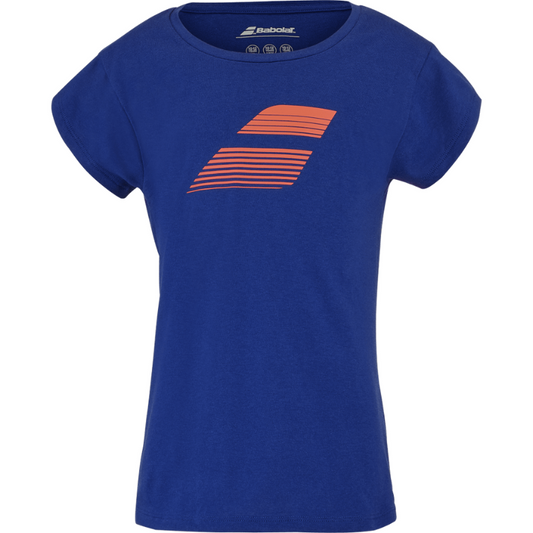 T-shirt Babolat Exercise Cotton Tee Bleu Junior Girl