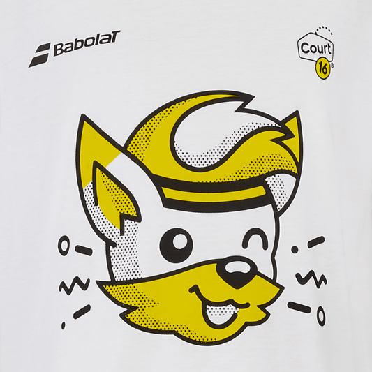 T-shirt Babolat Exercise Cotton Tee C16 Blanc Junior