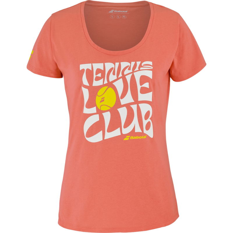 T-shirt Babolat Exercise Message Tee Orange Femme