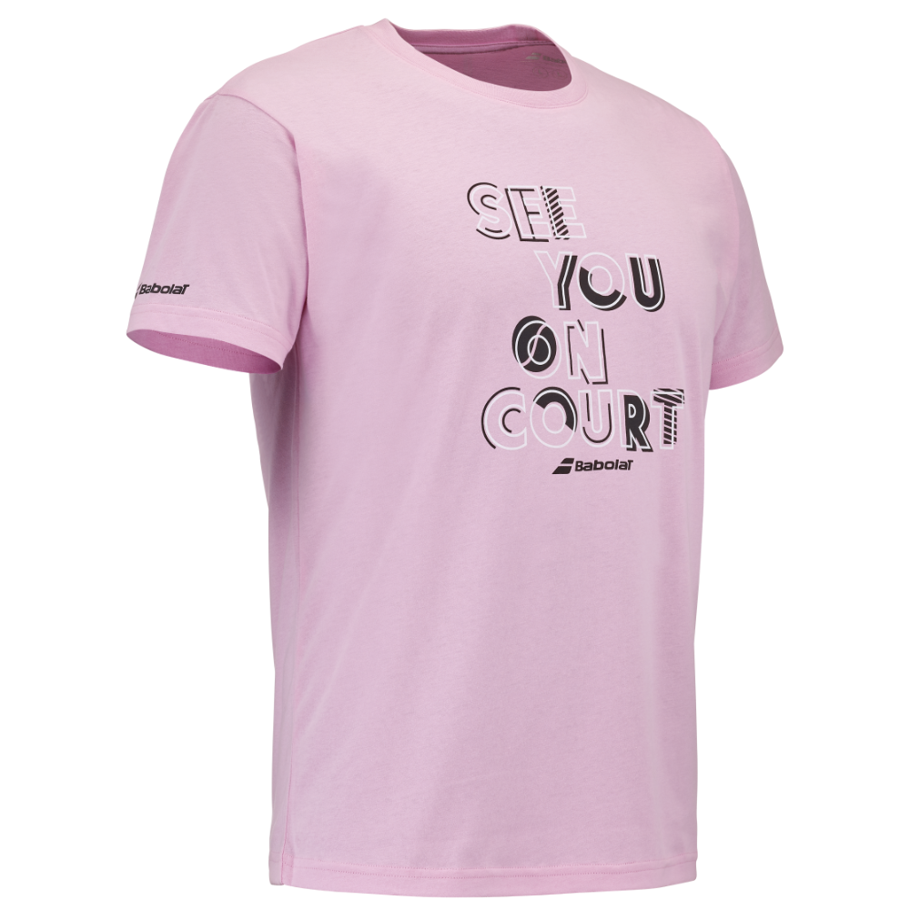 T-shirt Babolat Exercise Message Tee Rose